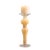 Tall Gold Textured Art Glass Candlestick With Clear Glass Base For Sale