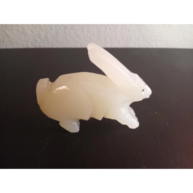 Contemporary 1980s Onyx Bunny Figurine For Sale - Image 3 of 4