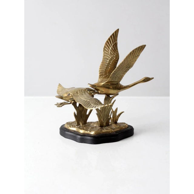 Vintage Figural Brass Birds Sculpture For Sale - Image 10 of 13