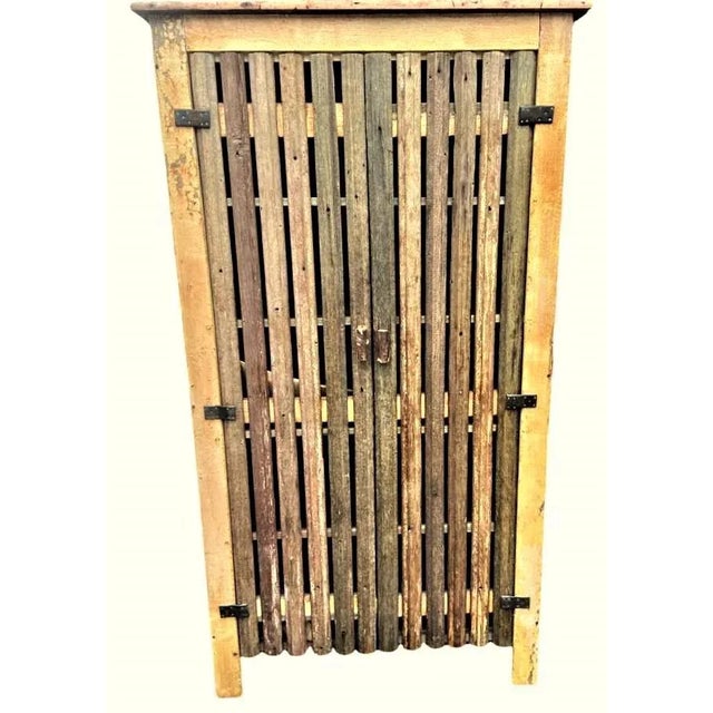 Wood Rustic Cabinet Made From Reclaimed Wood With an 'Old Hickory' Look For Sale - Image 7 of 7