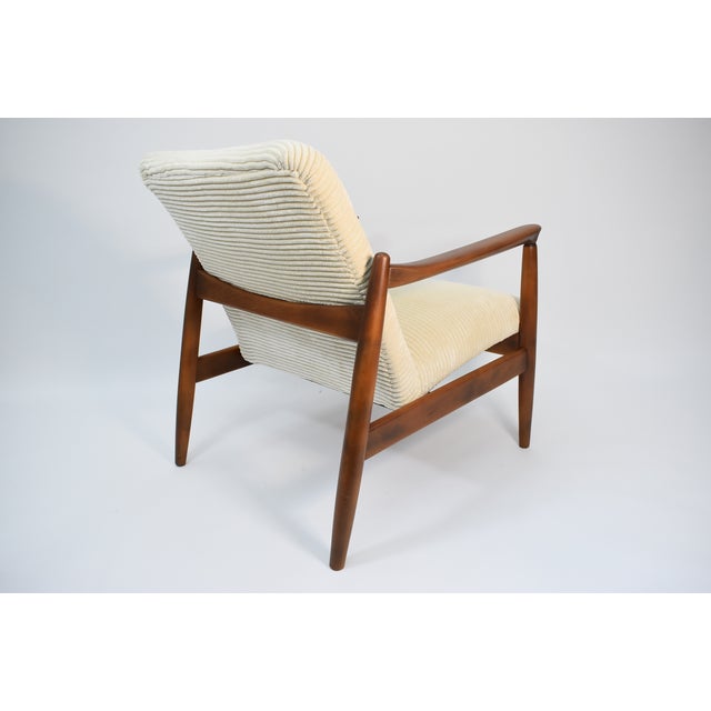 Vintage Armchair in Beige Cord by E. Homa, 1960s For Sale - Image 4 of 18