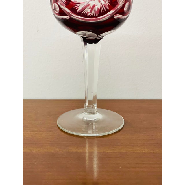 Vintage Hungarian Crystal Wine Glass For Sale - Image 4 of 9