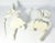 Vintage Pair of Resin Stone Sitting Shelf Cherub Angel Herald Figurines For Sale - Image 9 of 9