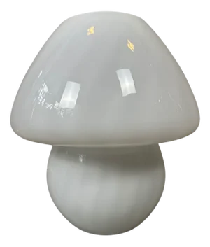Vintage Swirl Glass Mushroom Lamp, 1980s