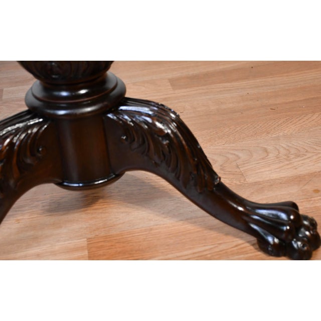 1910s Antique American Empire Mahogany Pembroke Drop-Leaf Work Table / Side Table For Sale - Image 17 of 18