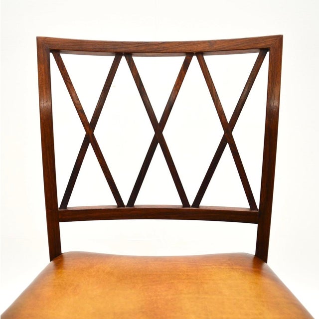 Brown Vintage Danish Desk Chair attributed to Ole Wanscher, 1960s For Sale - Image 8 of 11