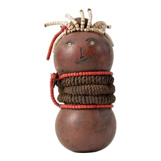 Early 20th Century Nyamwezi Beaded Fertility Doll Gourd Tanzania For Sale