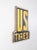 A striking vintage U.S. Tires sign, hand-painted on original composite board in the brand’s classic blue and yellow...