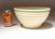 Vintage Stoneware Beehive Cream and Green Striped Yellow Ware Mixing / Salad Bowl For Sale In New York - Image 6 of 15