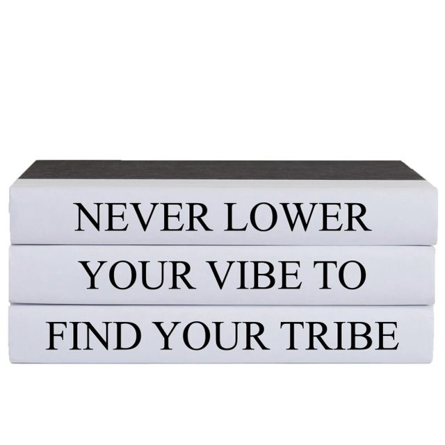 Let your thoughts be seen with these three Decorative hardback books in black with white spines.