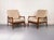 Elegant and rare teak armchairs (Model 69) made in Norway by Gustav Bahus, designed by Tove & Edvard Kindt-Larsen. The...
