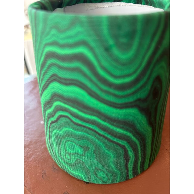 Mary Jane McCarty Designs Malachite Print Chandelier Shade For Sale - Image 4 of 6