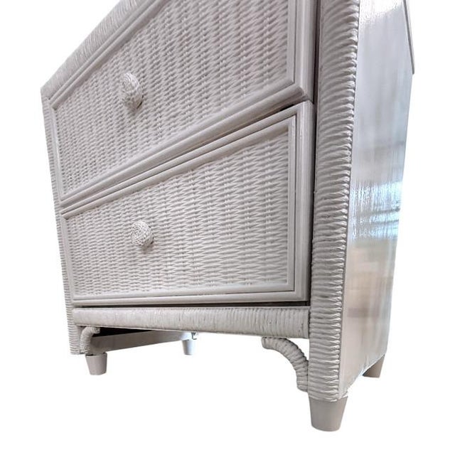 Pair of Vintage Rattan Nightstands For Sale In West Palm - Image 6 of 8