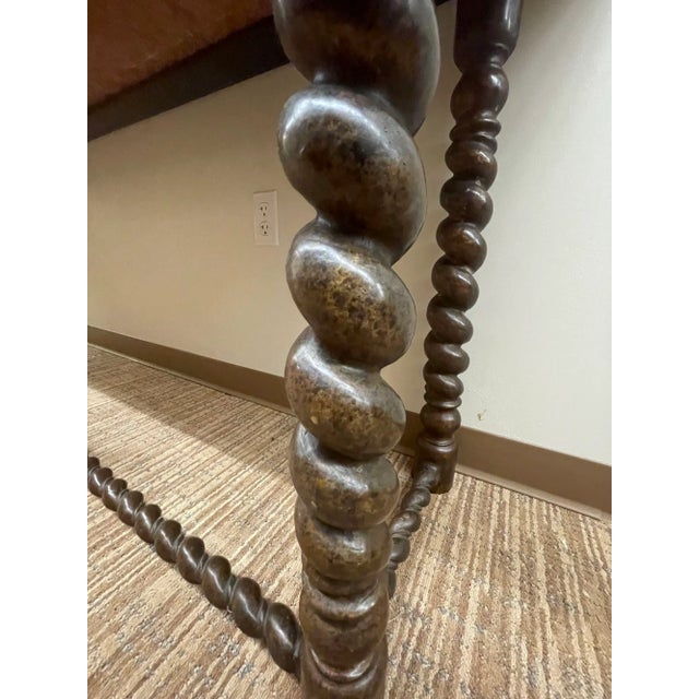 Baroque, Barley Twist Console Table, Tortoise, Marble, Bronze, 19th Century For Sale - Image 12 of 12