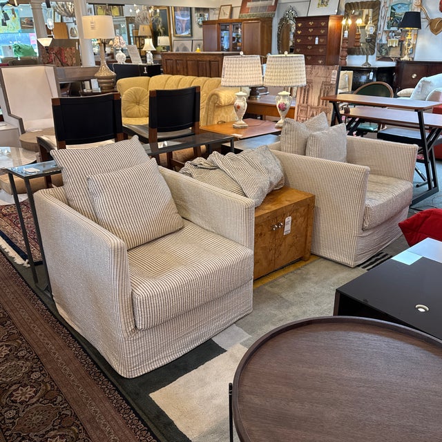 Design Plus Gallery presents a Pair of Millie Club Chairs by Verellon. The chairs have a sleek and modern design with...