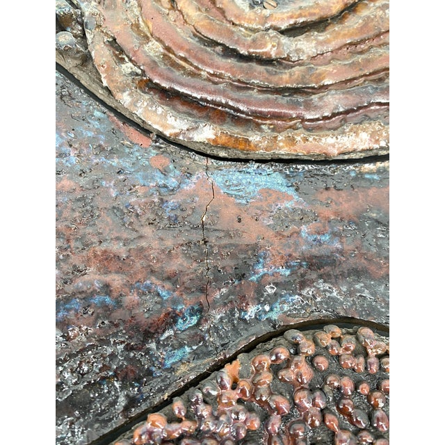 Blue Large Wall Object in Glazed Ceramic, 1950s For Sale - Image 8 of 14