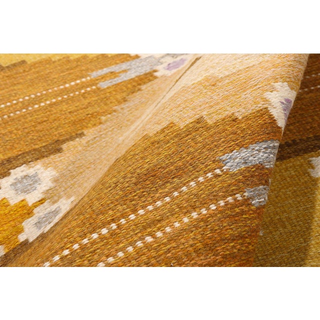 Textile Ingegerd Silow Vintage Swedish Rollakan Rug, 04'06 X 06'10 For Sale - Image 7 of 11
