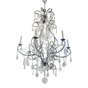 Venetian Citrine & Rock Crystal Chandelier. Italy, C. 1950's