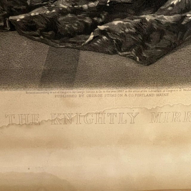 Brown Victorian Antique Art the Nightly Mirror Phillip Richard Morris 1887 For Sale - Image 8 of 12