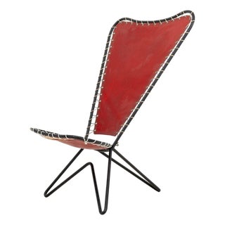 Pipsan Saarinen Swanson Red Canvas Chair For Sale