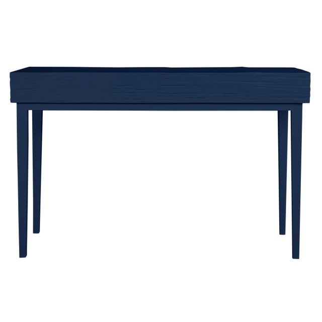 Contemporary Athena Desk in Navy For Sale - Image 3 of 8