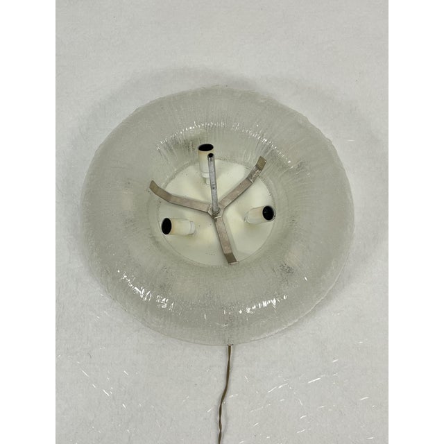 Metal Mid-Century Modern Venetian Murano Glass Ceiling Light, 1960s For Sale - Image 7 of 11