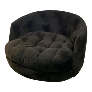 1970s Milo Baughman Monumental Swivel Lounge Chair