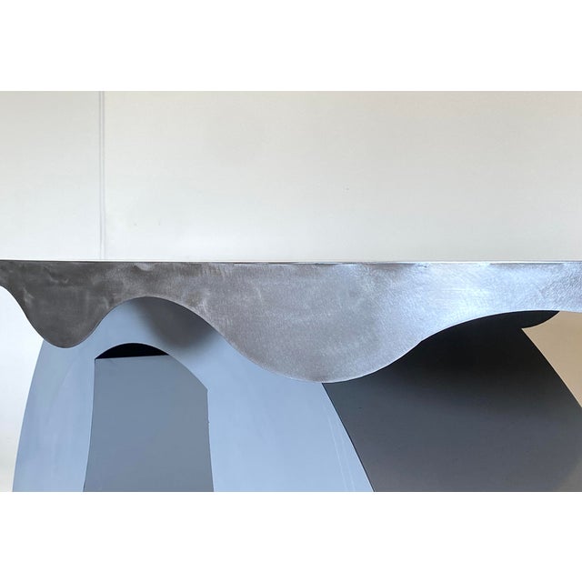 Iron and Steel Console, 1980s For Sale - Image 17 of 18