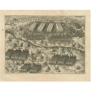 Dolendo, Battle of Turnhout, Dutch and English Victory over Spanish, 1700, Print For Sale