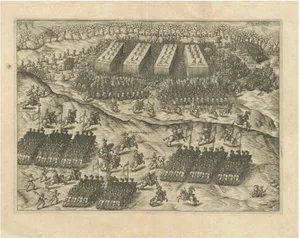 Dolendo, Battle of Turnhout, Dutch and English Victory over Spanish, 1700, Print