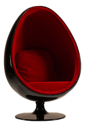 Egg Pod Chair in Black and Red by Eero Aarnio, 1960s