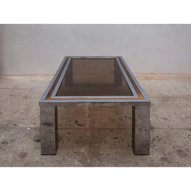 Metal Vintage Belgian Rectangular Coffee Table from Belgo Chrome, 1980 For Sale - Image 7 of 13