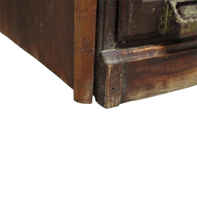 Oak Apocathary Cabinet With 20 Glass-Front Drawers C1900 For Sale - Image 6 of 8