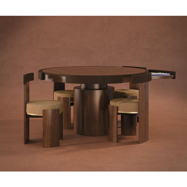 Not Yet Made - Made To Order Wellesly Game Table and Chairs by Wood Tailors Club, Set of 5 For Sale - Image 5 of 10