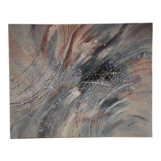Modern Oil on Canvas Painting 60" X 48" For Sale