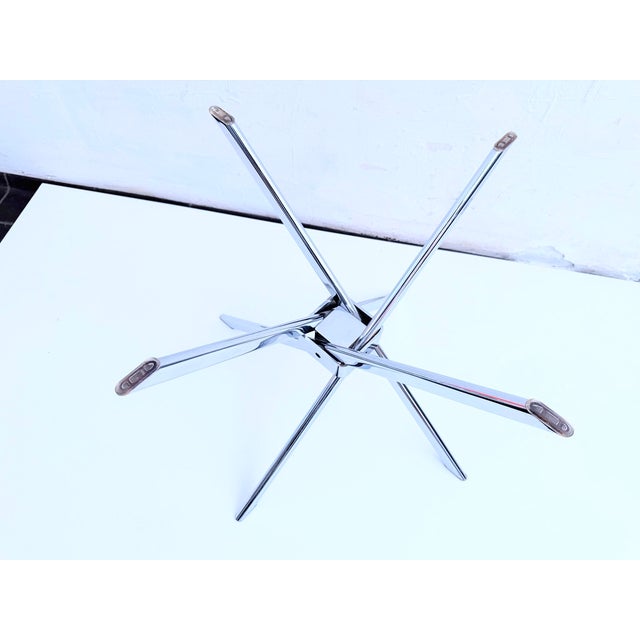 1970s Space Age Coffee Table in Chrome and Glass, 1960s For Sale - Image 5 of 12