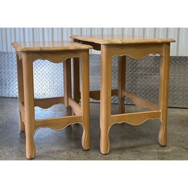 1990s Ethan Allen Country French Style Nesting Tables - a Pair For Sale - Image 5 of 10