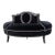 Black Velvet Christopher Guy Féraud Collection Conversation Chaise Custom and Fully Upholstered Luxury Foyer Chaise Luxe Closet Seating Chaise For Sale