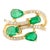 Emerald Diamond Cocktail Wedding Ring Size 5.5 For Sale