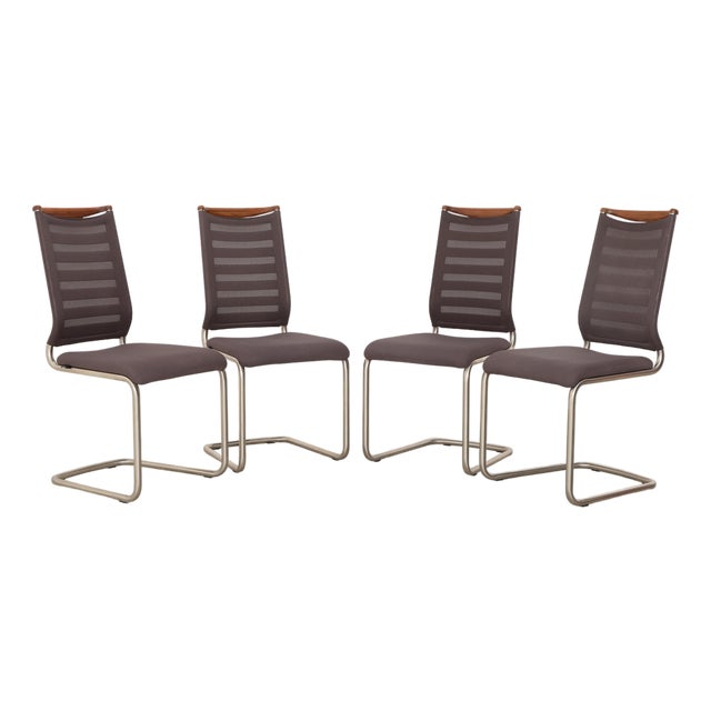 Fabric Lilli Cantilever Chairs from Venjakob, Set of 4 For Sale