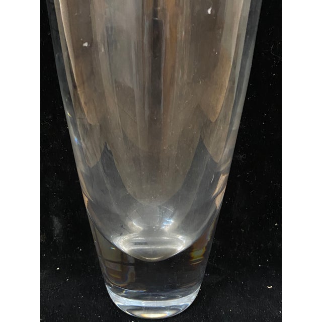 1990s Vintage Clear Vase in Crystal, 1990s For Sale - Image 5 of 10