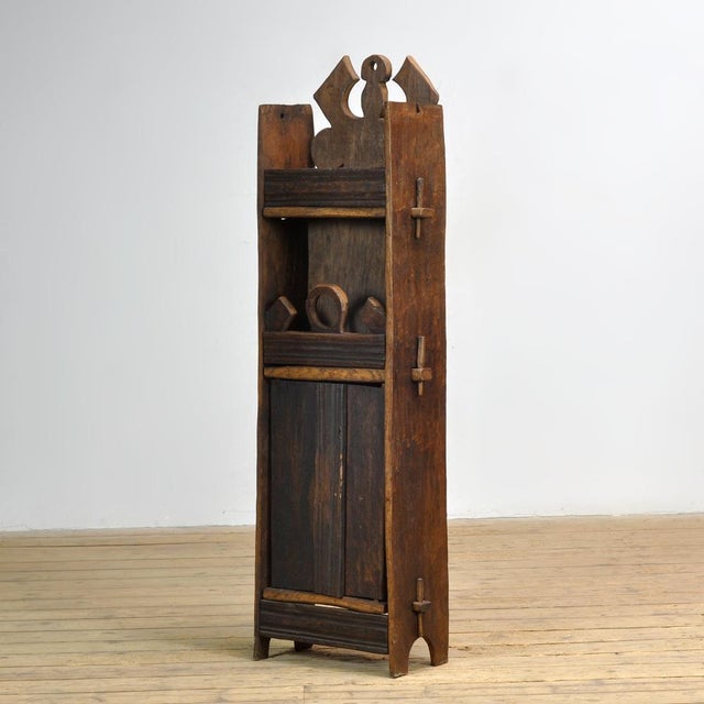 Vintage Romanian Folk Art Cabinet, 1950s For Sale - Image 3 of 12