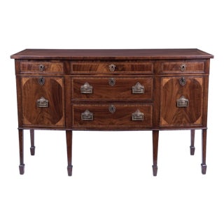 C. 1780 Hepplewhite Mahogany Sideboard With Satinwood Inlay For Sale