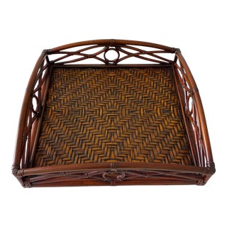 Maitland Smith Bamboo Serving Tray For Sale