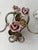 French Beaded Old Vintage Pink Porcelain Roses Flowers Sconces Italian, C 1940 For Sale - Image 6 of 8