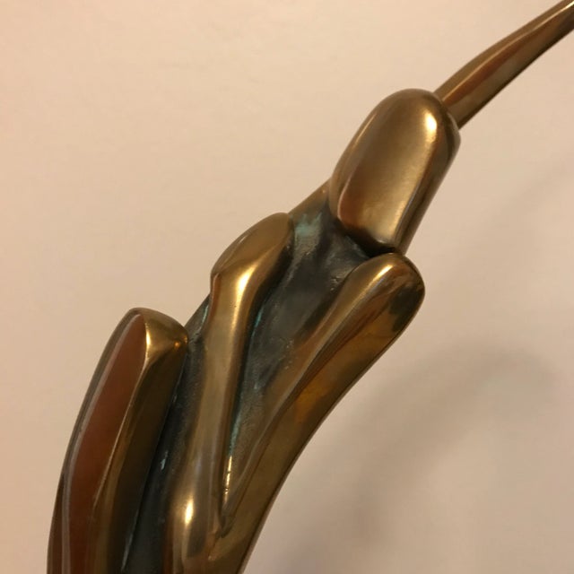 Mid-Century Modern Bronze Dancer by Tom Bennett, '86 For Sale - Image 3 of 8