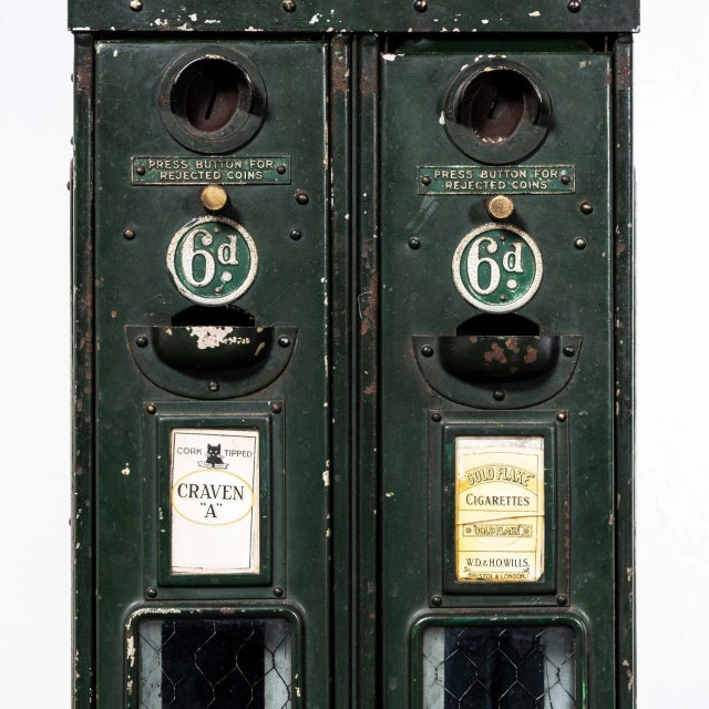Vintage English Cigarette Disposal Vending Machine, 1940s For Sale - Image 7 of 8