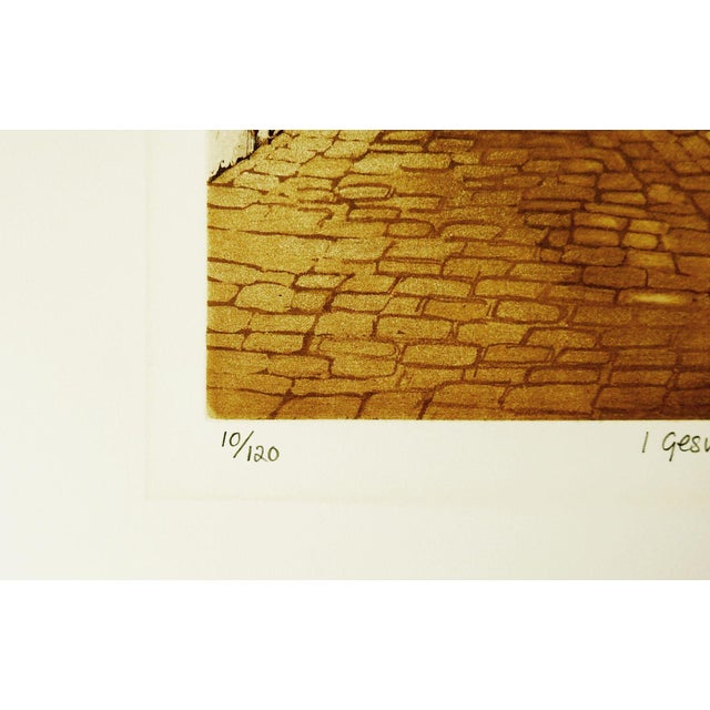 Late 20th century I Gesuiti by Frances St. Clair Miller (English, b.1947) etching on paper. The church of Santa Maria...