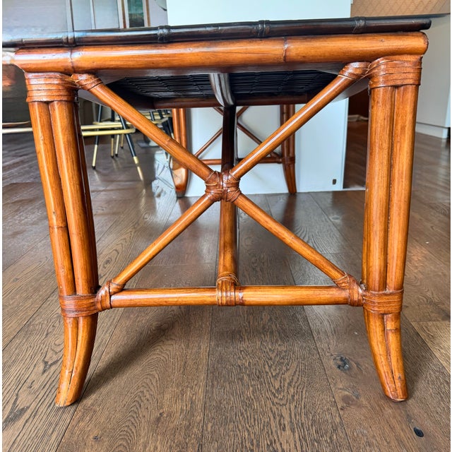 Palecek Vintage Boho Palecek Bamboo Bench For Sale - Image 4 of 5