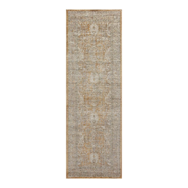 Chris Loves Julia x Loloi Rosemarie Gold / Sand 2'-7" x 8'-0" Runner Rug For Sale